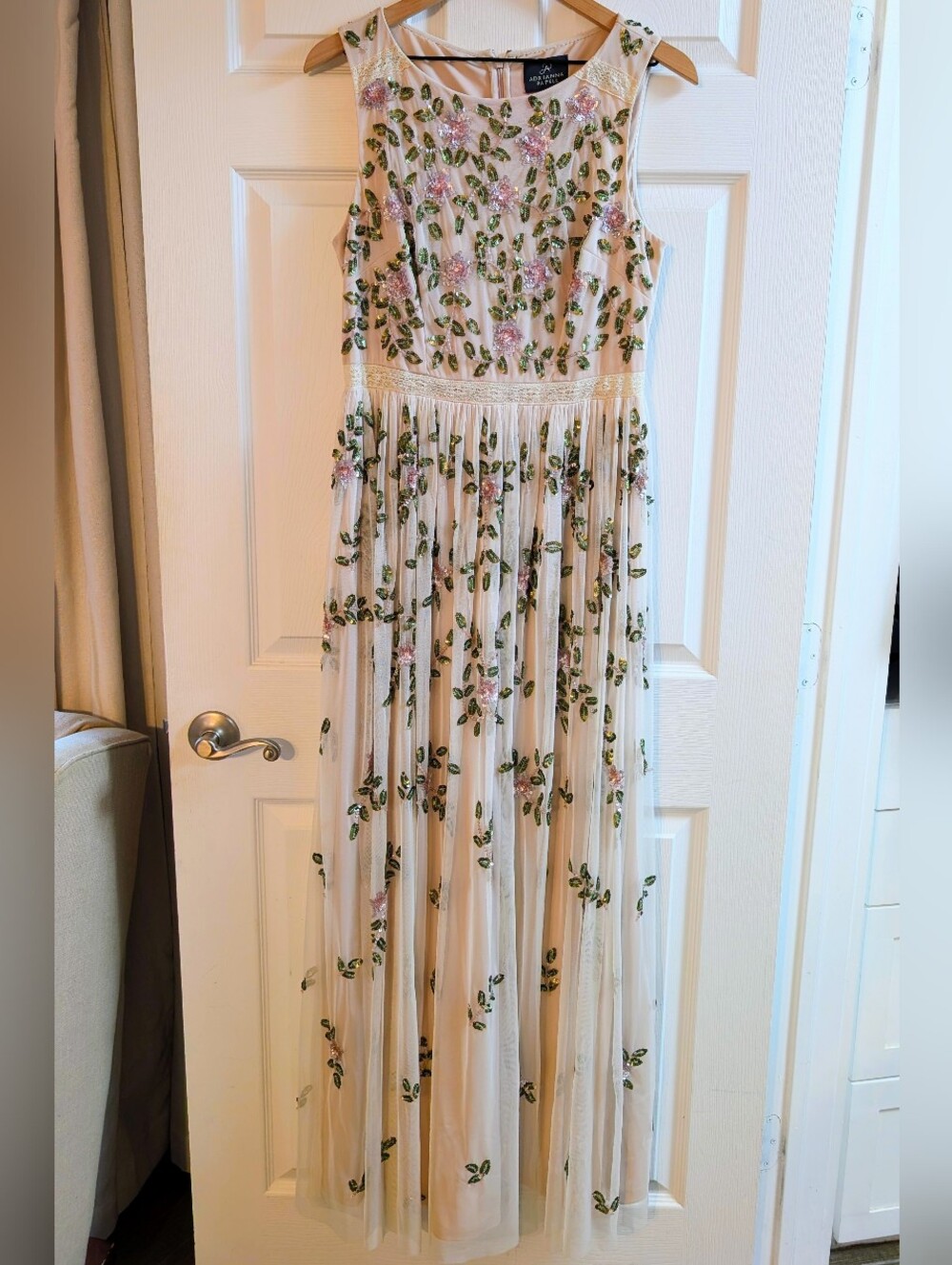 BHLDN x Adrianna Papell Samba Beaded Gown SIZE 10